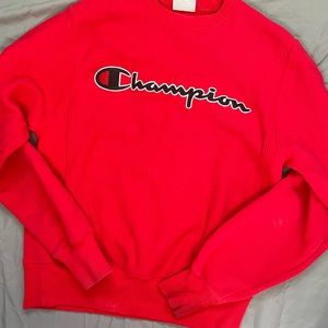 Red Champion Crewneck